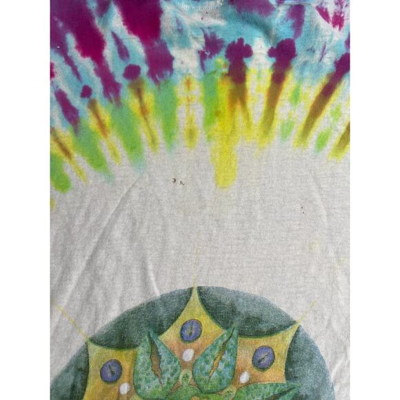 Vintage 80's Woodstock Nation Boot Hanes Size Large 100% Cotton Tie-Dye T-shirt - Picture 9 of 9